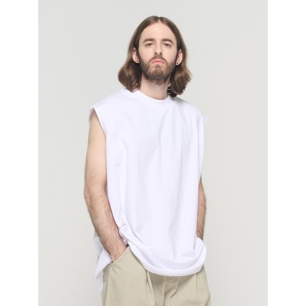 ESSENTIAL WIDE LAYERED SLEEVELESS (WHITE)