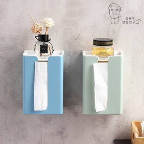 무타공 벽부착 티슈랙 뽑아쓰는 행주 롤비닐 걸이 주방