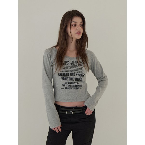 my own dress 롱슬리브 (멜란지 그레이)