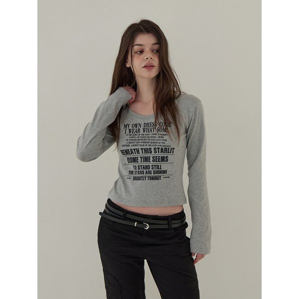 my own dress 롱슬리브 (멜란지 그레이)