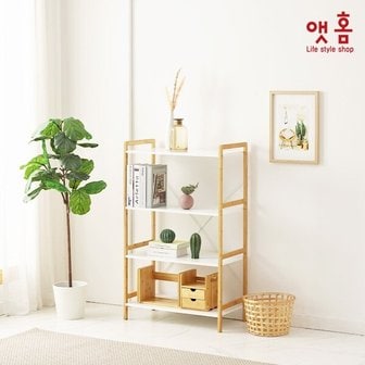 앳홈 와이드 원목 수납선반 4단