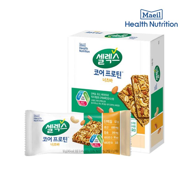 코어 프로틴 단백질바 너츠바  50g*6입(1박스)