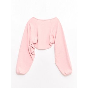 Puff Sleeves Cushion Bolero Pink