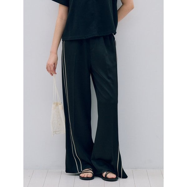 MET slit wide slacks black
