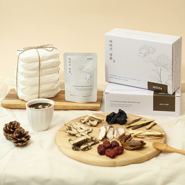바라기 쌍화 80ml 10포 전통 쌍화차 진액 [보자기포장+쇼핑백]
