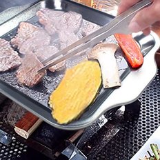 재팬 E.C/바베큐용 멀티 플레이트/아웃도어 아이템 BBQ 사각 트레이