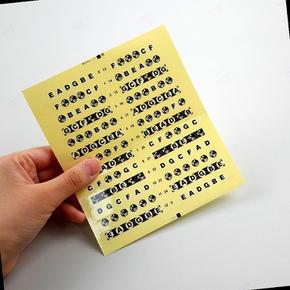 기타코드 연습 스티커 통기타 일렉 코드 운지법 암기 라벨 초보 음계