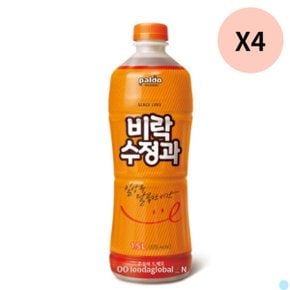 팔도 비락 수정과 대용량 탕비실 음료 1.5L 4개