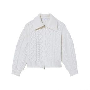 프로엔자슐러 PROENZA SCHOULER RELAXED CHUNKY CABLE ZIP SWEATER WHITE NEPSM6CD203-WH 101772