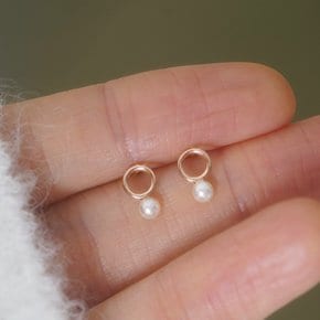 윙블링 10k 룬노 진주 귀걸이 W