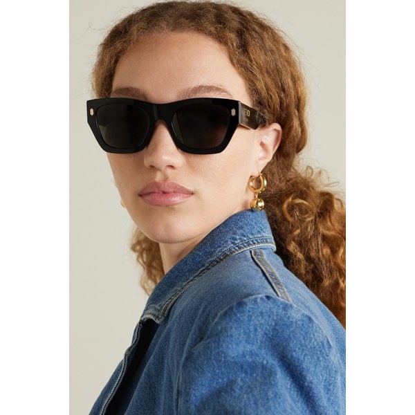 로마 D 프레임 아세테이트 선글라스 블랙 1647597322800714