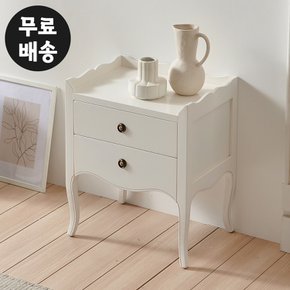 오딜 엔틱 마호가니 원목 침대옆 협탁 예쁜 수납장 사이드 소파옆(2단 서랍장)