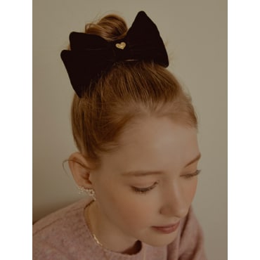 타티아나 Heart Classic Double Ribbon Hair pin HB2217