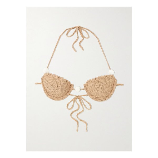 마그다부트림 인조 진주 장식 크로셰 언더와이어 비키니 탑 1647597333930638