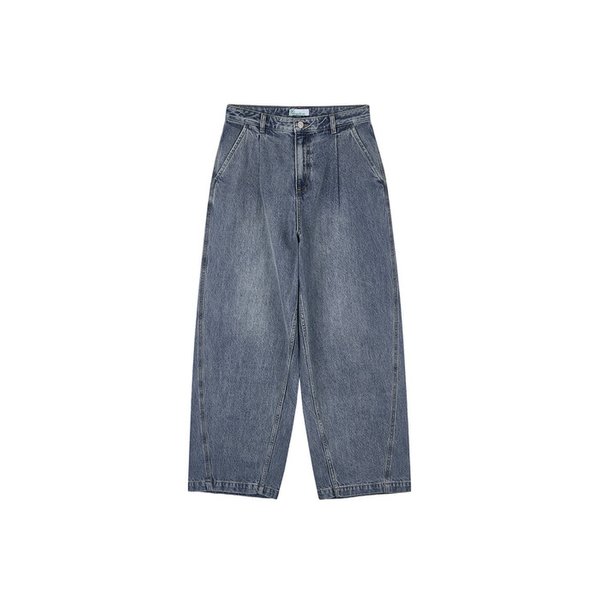 와이드 워시드 데님 팬츠 (Light Blue)