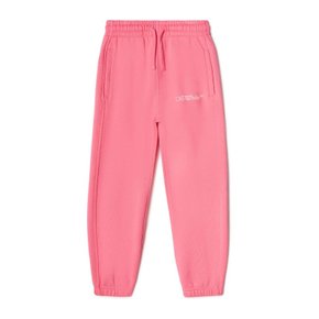 [해외배송] 오프화이트 주니어 부키쉬 로고 팬츠 OGCH001F23FLE002 3201 FUCHSIA WHITE