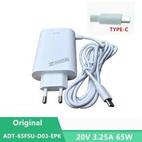 14Z90P 전원 공급 장치용  화이트 EU 플러그 ADT-65FSU-D03-EPK AC 어댑터 20V 3.25A 65W 충전기 TYPE-C