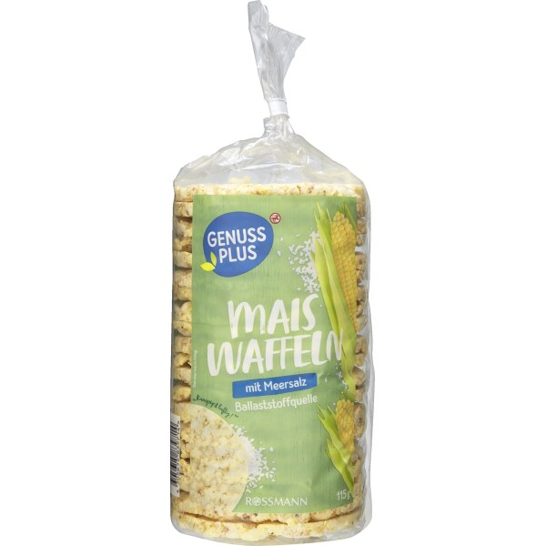 독일 로스만 GENUSS 게누스 플러스 콘 라이스 와플 115g