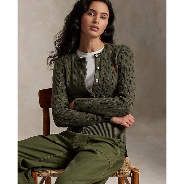 여성 케이블 니트 코튼 크루넥 카디건(WMPOSWENDW20544310)