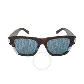 4661181 Dior Blue Mirror Logo Square Mens Sunglasses