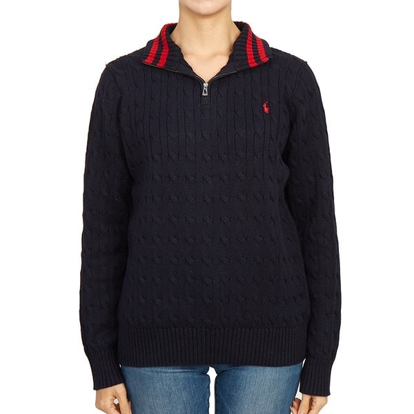 [부산점] 랄프로렌키즈 스크래치 반집업 니트 323868894005 NAVY (성인착용가능)