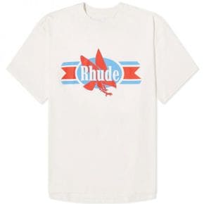 Rhude 루드 Chevron 이글 티셔츠 - 빈티지 화이트 RHSS24TT03012611