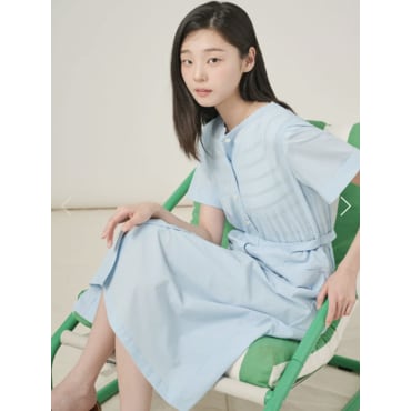빈폴레이디스 시어서커 보트넥 원피스 - 스카이 블루 BF5671C01Q
