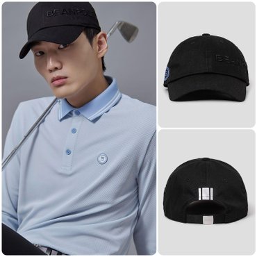 빈폴골프 SS25 남성 면트윌 볼캡 - 블랙 (BE518BB015)
