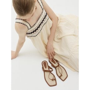 m2014 rattan T-strap fliflop 라탄 플리플랍 - brown