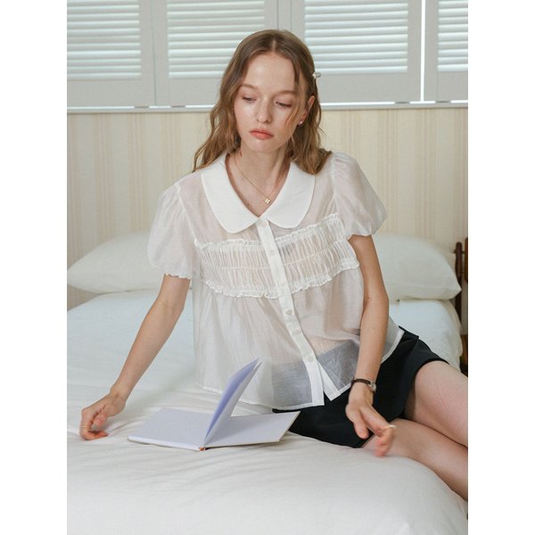 DD_Dolly collar frill shirt_2color
