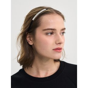 Square Silver Jewel Hairband_Black