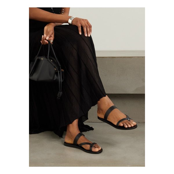 다프네 가죽 샌들 블랙 1647597332180404