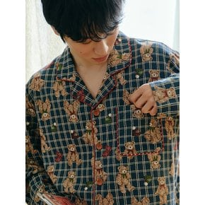 포근베어 긴팔 남성페어 딥블루 (21수)