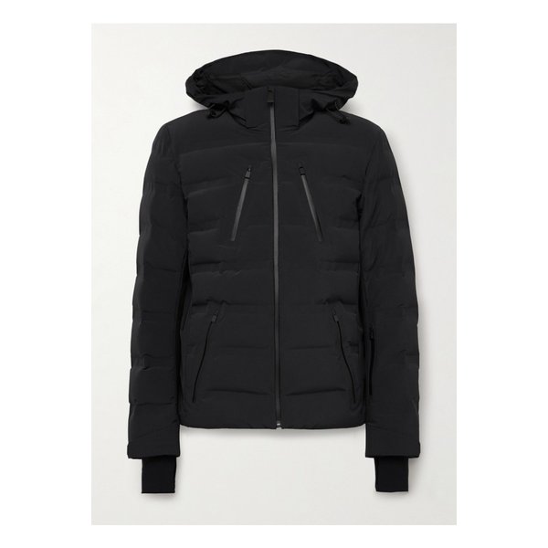 아즈텍 마운틴 누크 수트 퀼팅 후드 다운 스키 재킷 블랙 1647597345476021