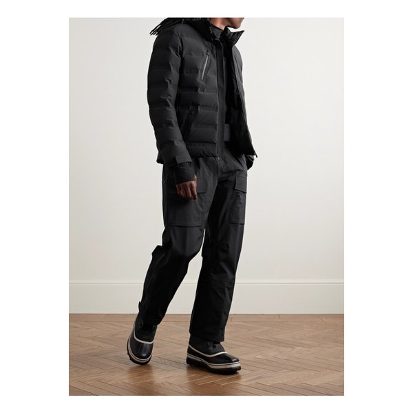 아즈텍 마운틴 누크 수트 퀼팅 후드 다운 스키 재킷 블랙 1647597345476021