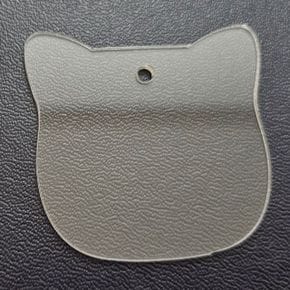고양이아크릴 투명 제작 키홀더 사각 체험학습