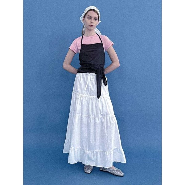 [25 SUMMER][SALT Label] PENNY LAYERED HALTER TOP_CHARCOAL