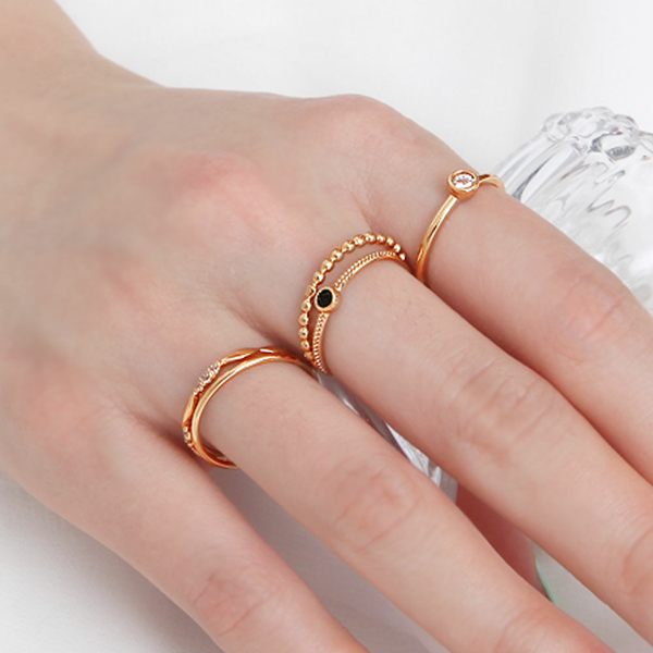 패션 레이어드 데일리 5종 반지 세트