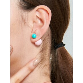 Candy Ball Frontback Silver Earring Ie326 [M/P]