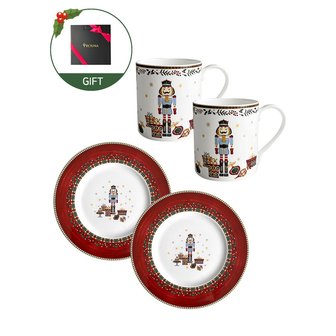 트위그뉴욕 [크리스마스 선물포장] 넛크래커 디저트 세트(4P)