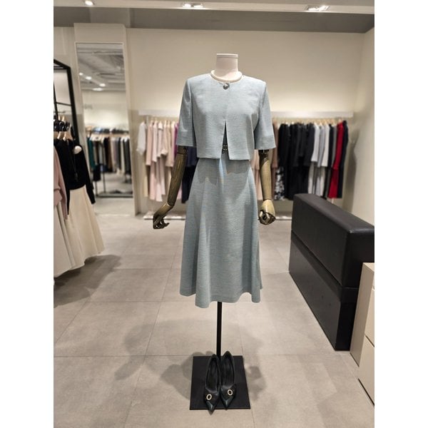 [파주점] 스퀘어 플레어 원피스 + 자켓 세트 JS4B0OP234