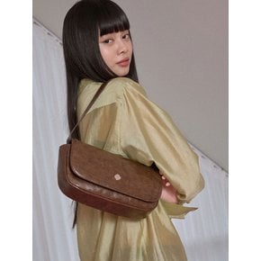 Peony Baguette Bag_Brown