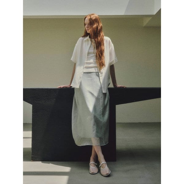 See-through Layered Skirts_CTS608(Pistachio)