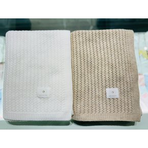[압소바 뱀띠태교출산신생아백일선물)브이 니트 블랭킷 2종 택1 (1A2C30902) 아이보리 or 베이지