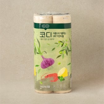  코디 아름드리 기름먹는 UKP 키친타월 140매*8롤