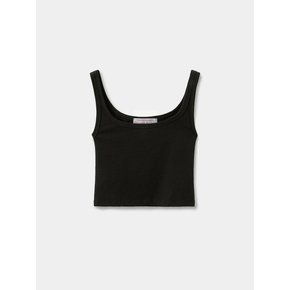 Black Essential Crop Sleeveless