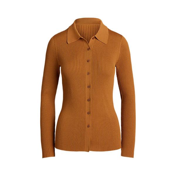 리브 니트 롱 슬리브 폴로 카디건(WMLRSWES6820811200)