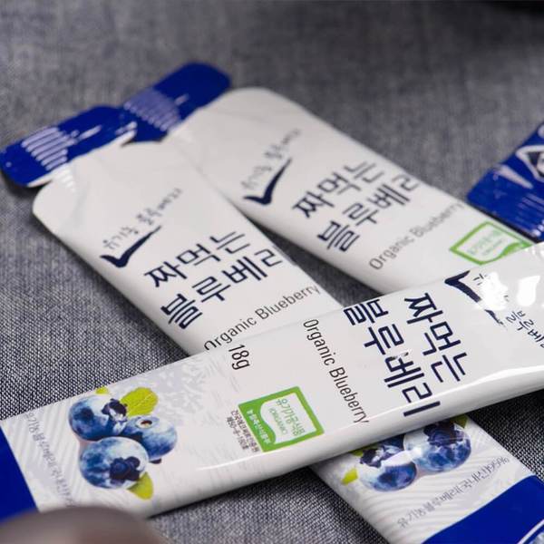 국산 유기농 [짜먹는 블루베리 18ml 10개] 간편한 블루베리 즙 원액