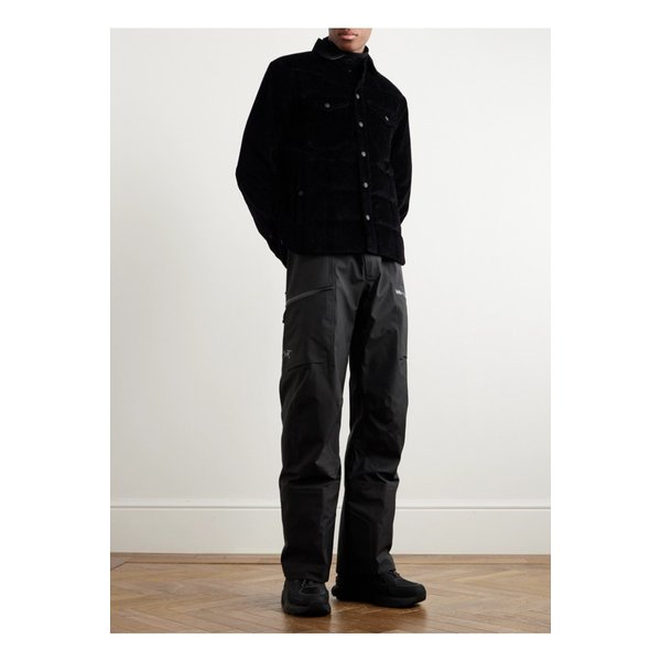 몽클레어 패디드 코튼 혼방 코듀로이 다운 재킷 블랙 1647597323538849