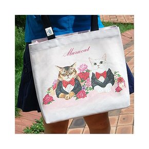 [마리캣]Mariecat 캔버스백 라지숄더 (Tuxedo 턱시도)